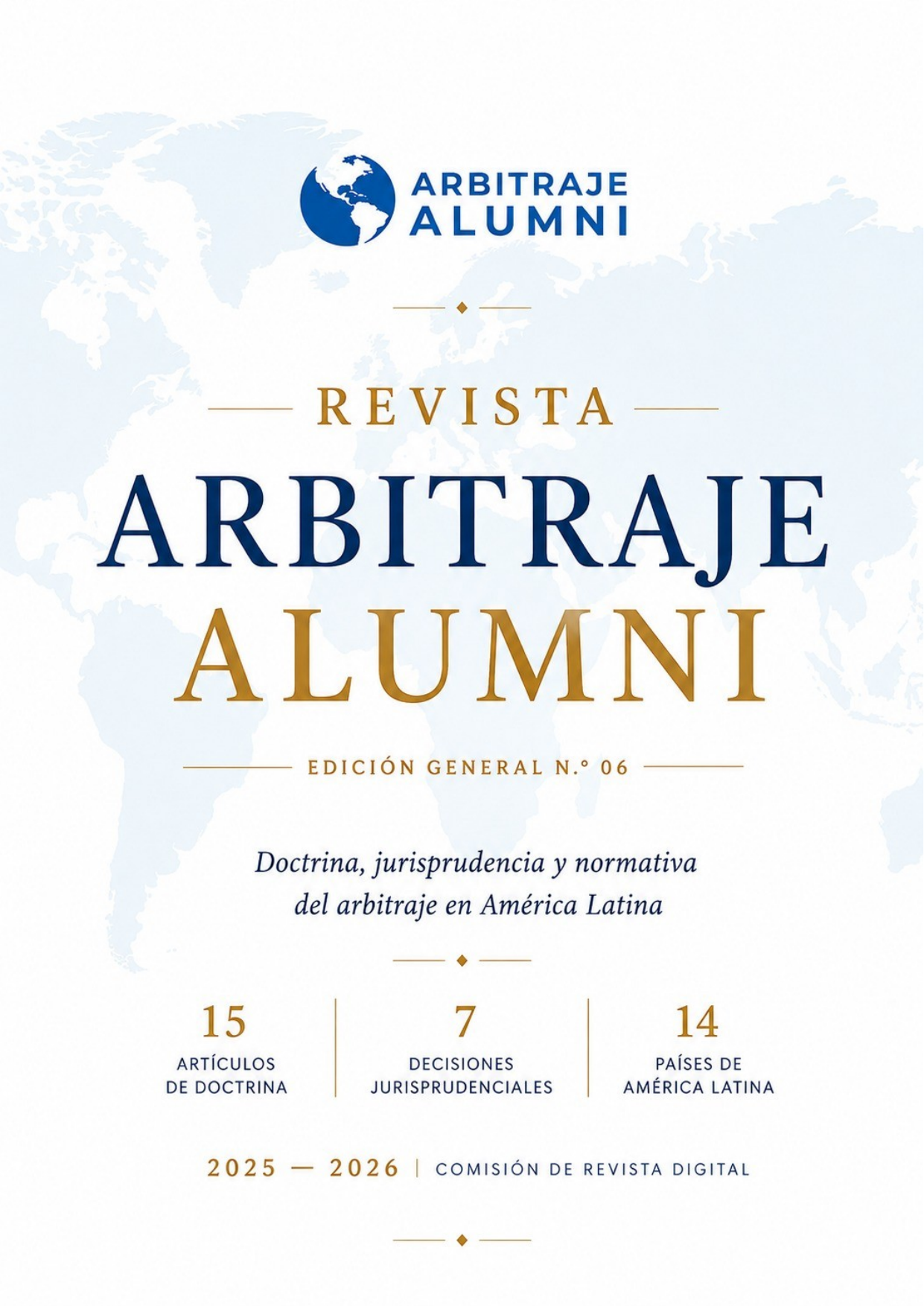Portada Revista Arbitraje Alumni - Edición General N.º 06, 2025-2026